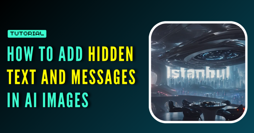 how to add hidden text and messages in ai images