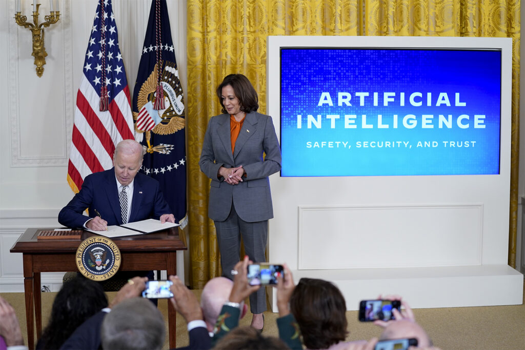 President Joe Biden signed an executive order on artificial intelligence