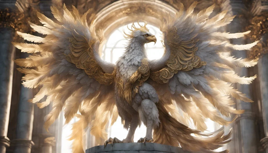 magnificent detailed griffin wings