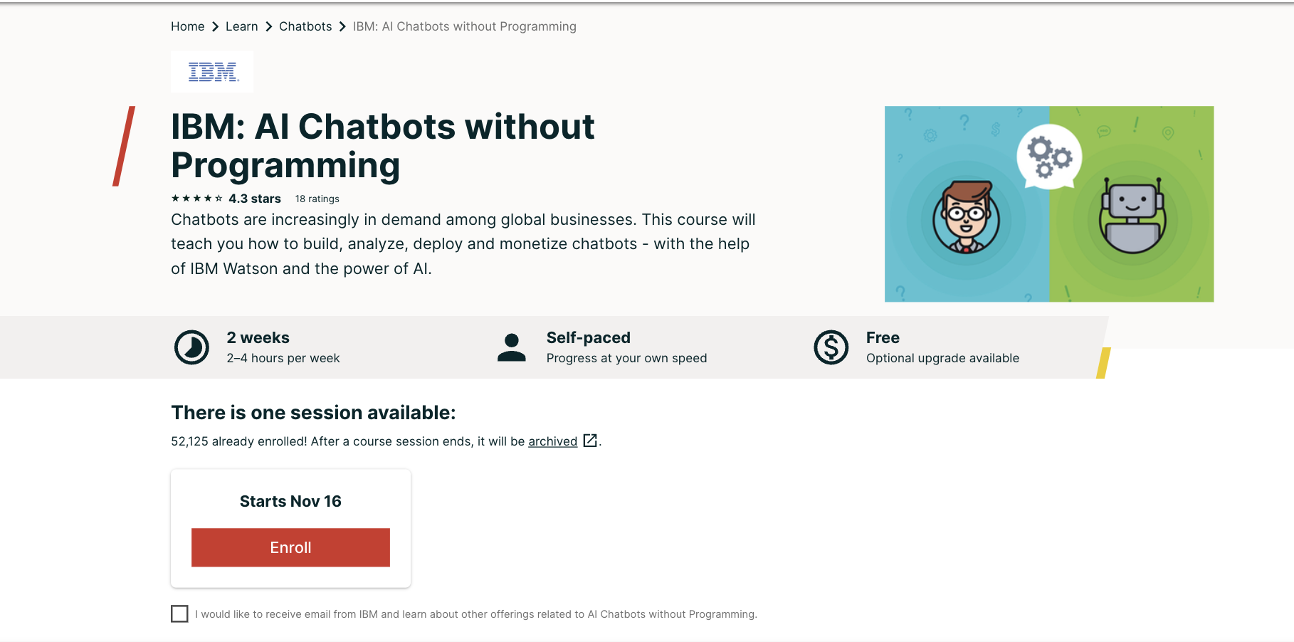 IBM: AI Chatbots without Programming