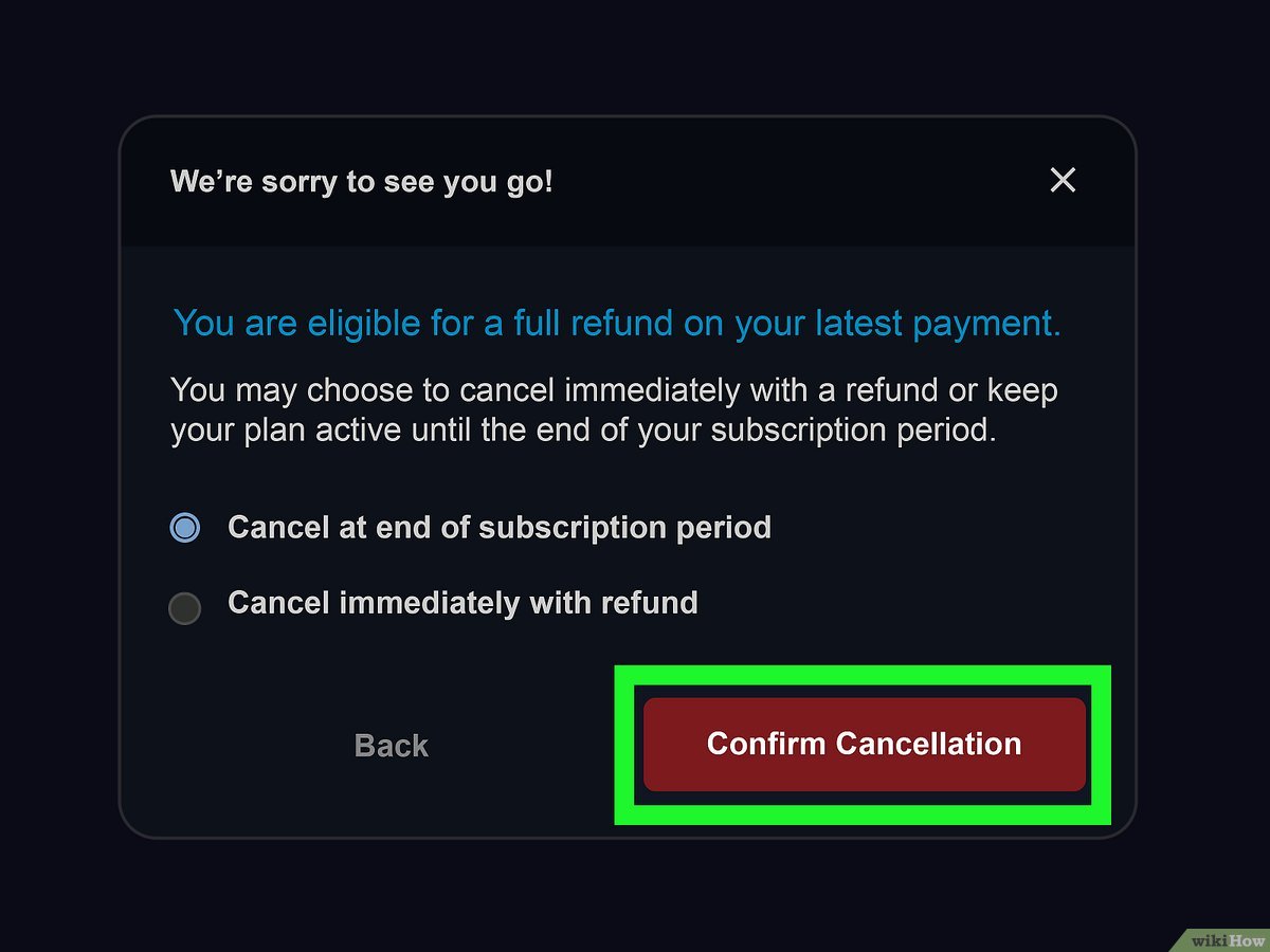 Midjourney refund option during cancellation