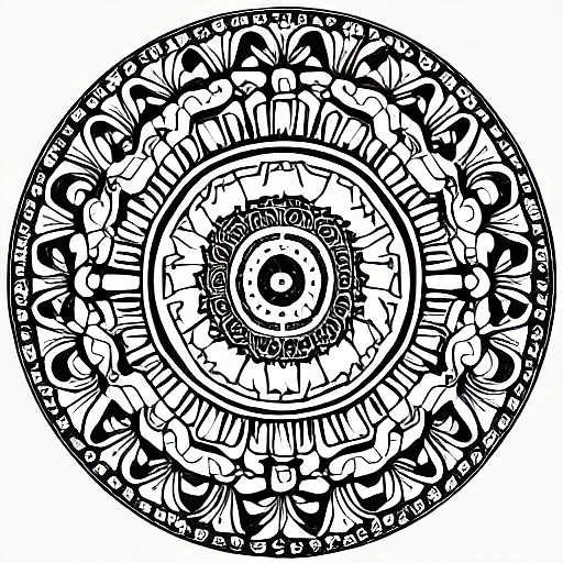 symmetrical mandala coloring page 