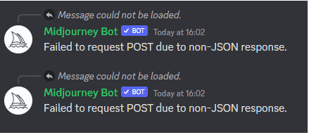 Failed to request POST due to non-JSON response
