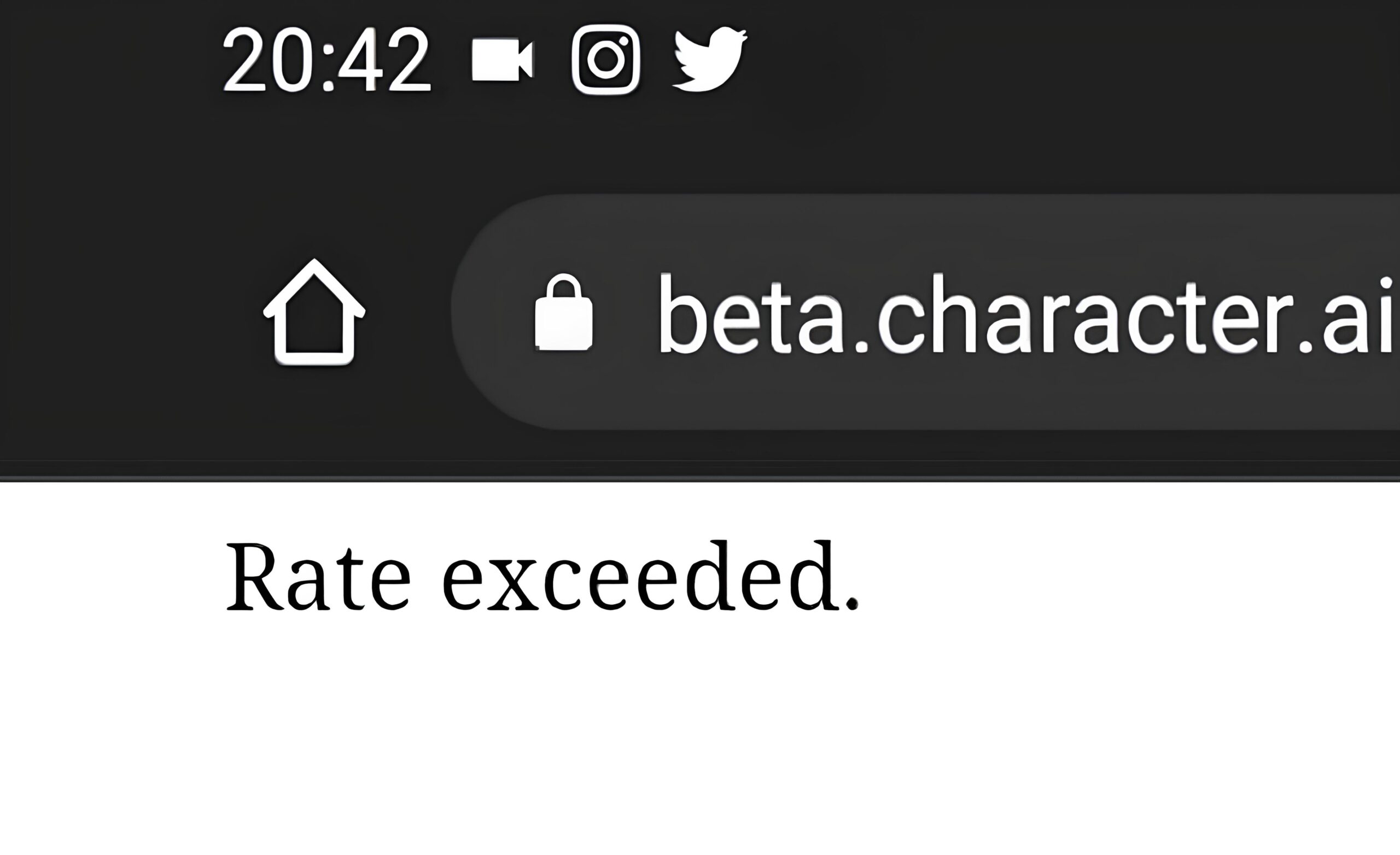 character ai rate exceeded error fix